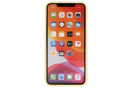 BAOHU Hoesje Geschikt voor de iPhone 11 Pro Max - Backcover Color Telefoonhoesje - Geel