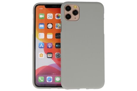 BAOHU Hoesje Geschikt voor de iPhone 11 Pro Max - Backcover Color Telefoonhoesje - Grijs