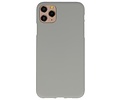 BAOHU Hoesje Geschikt voor de iPhone 11 Pro Max - Backcover Color Telefoonhoesje - Grijs