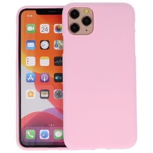 BAOHU Hoesje Geschikt voor de iPhone 11 Pro Max - Backcover Color Telefoonhoesje - Roze