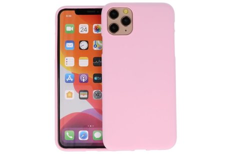 BAOHU Hoesje Geschikt voor de iPhone 11 Pro Max - Backcover Color Telefoonhoesje - Roze