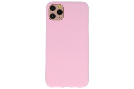 BAOHU Hoesje Geschikt voor de iPhone 11 Pro Max - Backcover Color Telefoonhoesje - Roze