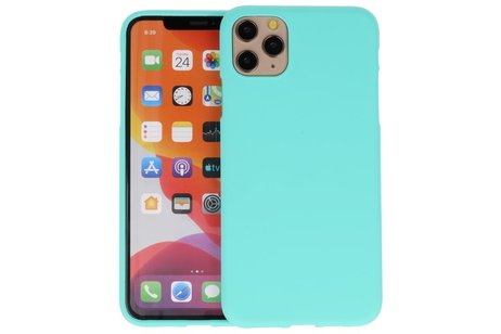 BackCover Hoesje Color Telefoonhoesje voor iPhone 11 Pro Max - Turquoise