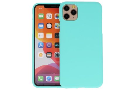 BAOHU Hoesje Geschikt voor de iPhone 11 Pro Max - Backcover Color Telefoonhoesje - Turquoise