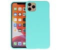 BAOHU Hoesje Geschikt voor de iPhone 11 Pro - Backcover Color Telefoonhoesje - Turquoise