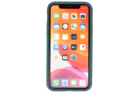 BAOHU Hoesje Geschikt voor de iPhone 11 Pro - Hard Case Backcover Telefoonhoesje - Donker Groen