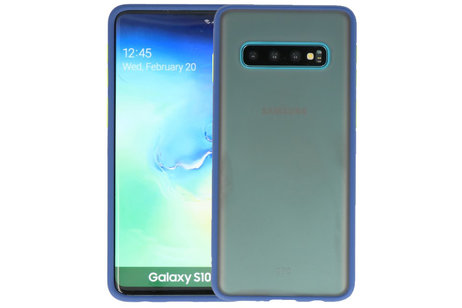 BAOHU Hoesje Geschikt voor de Samsung Galaxy S10 - Hard Case Backcover Telefoonhoesje - Blauw