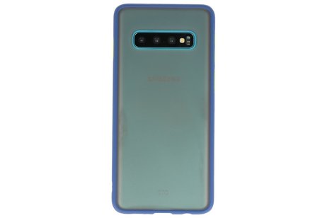 BAOHU Hoesje Geschikt voor de Samsung Galaxy S10 - Hard Case Backcover Telefoonhoesje - Blauw