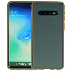 BAOHU Hoesje Geschikt voor de Samsung Galaxy S10 - Hard Case Backcover Telefoonhoesje - Groen