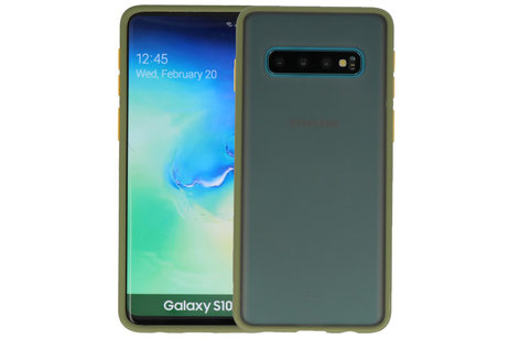 BAOHU Hoesje Geschikt voor de Samsung Galaxy S10 - Hard Case Backcover Telefoonhoesje - Groen