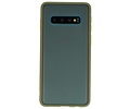 BAOHU Hoesje Geschikt voor de Samsung Galaxy S10 - Hard Case Backcover Telefoonhoesje - Groen