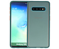 BAOHU Hoesje Geschikt voor de Samsung Galaxy S10 - Hard Case Backcover Telefoonhoesje - Donker Groen