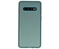BAOHU Hoesje Geschikt voor de Samsung Galaxy S10 - Hard Case Backcover Telefoonhoesje - Donker Groen