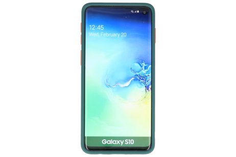 Samsung Galaxy S10 Hoesje Hard Case Backcover Telefoonhoesje Donker Groen