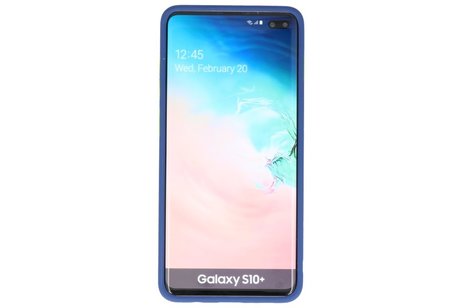 BAOHU Hoesje Geschikt voor de Samsung Galaxy S10 Plus - Hard Case Backcover Telefoonhoesje - Blauw