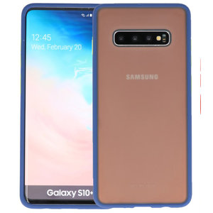 BAOHU Hoesje Geschikt voor de Samsung Galaxy S10 Plus - Hard Case Backcover Telefoonhoesje - Blauw