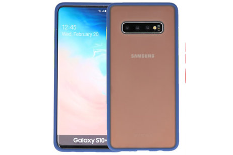 BAOHU Hoesje Geschikt voor de Samsung Galaxy S10 Plus - Hard Case Backcover Telefoonhoesje - Blauw