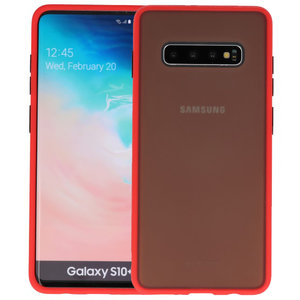 BAOHU Hoesje Geschikt voor de Samsung Galaxy S10 Plus - Hard Case Backcover Telefoonhoesje - Rood