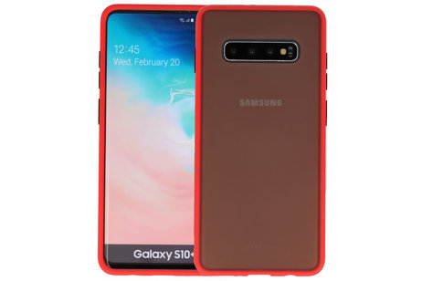 BAOHU Hoesje Geschikt voor de Samsung Galaxy S10 Plus - Hard Case Backcover Telefoonhoesje - Rood