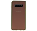 BAOHU Hoesje Geschikt voor de Samsung Galaxy S10 Plus - Hard Case Backcover Telefoonhoesje - Groen