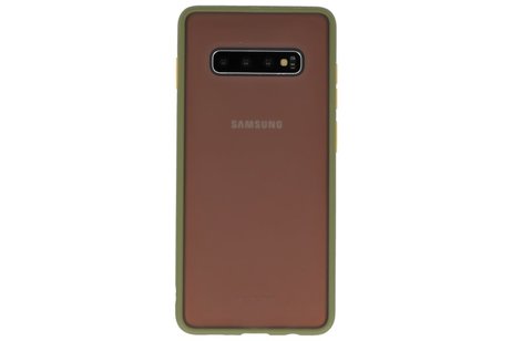 BAOHU Hoesje Geschikt voor de Samsung Galaxy S10 Plus - Hard Case Backcover Telefoonhoesje - Groen