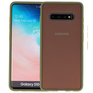 BAOHU Hoesje Geschikt voor de Samsung Galaxy S10 Plus - Hard Case Backcover Telefoonhoesje - Groen
