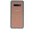BAOHU Hoesje Geschikt voor de Samsung Galaxy S10 Plus - Hard Case Backcover Telefoonhoesje - Donker Groen