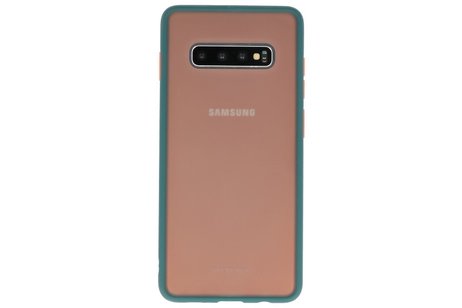 BAOHU Hoesje Geschikt voor de Samsung Galaxy S10 Plus - Hard Case Backcover Telefoonhoesje - Donker Groen