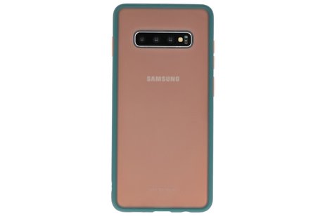 Samsung Galaxy S10 Plus Hoesje Hard Case Backcover Telefoonhoesje Donker Groen