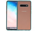BAOHU Hoesje Geschikt voor de Samsung Galaxy S10 Plus - Hard Case Backcover Telefoonhoesje - Donker Groen