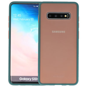 BAOHU Hoesje Geschikt voor de Samsung Galaxy S10 Plus - Hard Case Backcover Telefoonhoesje - Donker Groen