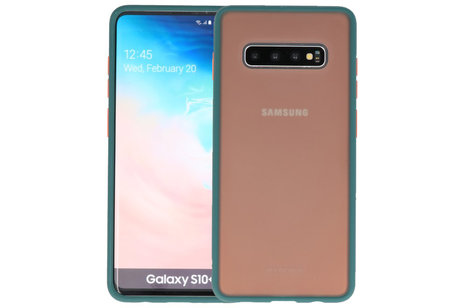 BAOHU Hoesje Geschikt voor de Samsung Galaxy S10 Plus - Hard Case Backcover Telefoonhoesje - Donker Groen