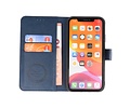 KAIYUE - Luxe Portemonnee Hoesje - Pasjeshouder Telefoonhoesje - Wallet Case - Geschikt voor iPhone 11 Navy