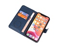 KAIYUE - Luxe Portemonnee Hoesje - Pasjeshouder Telefoonhoesje - Wallet Case - Geschikt voor iPhone 11 Navy