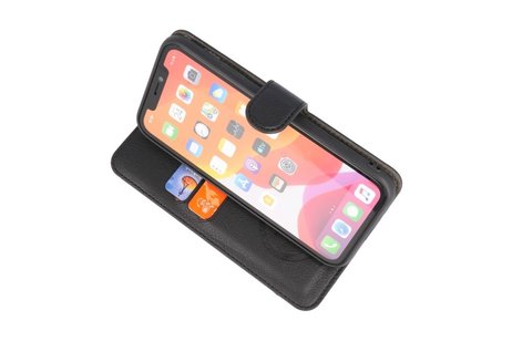 KAIYUE - Luxe Portemonnee Hoesje - Pasjeshouder Telefoonhoesje - Wallet Case - Geschikt voor iPhone 11 Pro Zwart