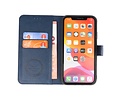 BAOHU KAIYUE - Luxe Portemonnee Hoesje - Pasjeshouder Telefoonhoesje - Wallet Case - Geschikt voor iPhone 11 Pro Navy