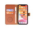 KAIYUE - Luxe Portemonnee Hoesje - Pasjeshouder Telefoonhoesje - Wallet Case - Geschikt voor iPhone 11 Pro Bruin