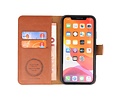 KAIYUE - Luxe Portemonnee Hoesje - Pasjeshouder Telefoonhoesje - Wallet Case - Geschikt voor iPhone 11 Pro Max Bruin