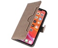 KAIYUE - Luxe Portemonnee Hoesje - Pasjeshouder Telefoonhoesje - Wallet Case - Geschikt voor iPhone 11 Pro Max Grijs