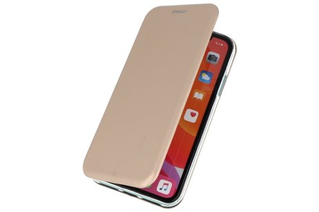 Slim Folio Case - Book Case Telefoonhoesje - Folio Flip Hoesje - Geschikt voor iPhone 11 Pro - Goud