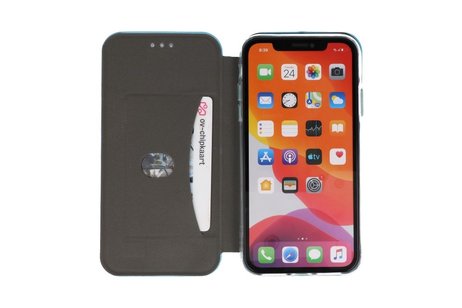 Slim Folio Case - Book Case Telefoonhoesje - Folio Flip Hoesje - Geschikt voor iPhone 11 Pro Max - Blauw