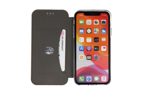 Slim Folio Case - Book Case Telefoonhoesje - Folio Flip Hoesje - Geschikt voor iPhone 11 Pro Max - Goud