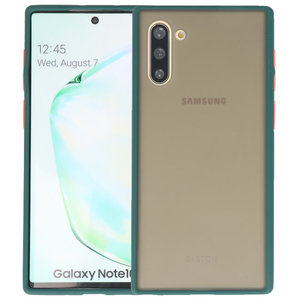 BAOHU Hoesje Geschikt voor de Samsung Galaxy Note 10 - Hard Case Backcover Telefoonhoesje - Donker Groen