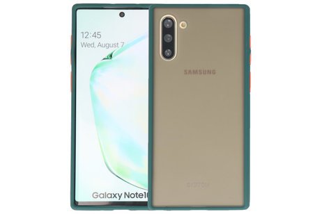 BAOHU Hoesje Geschikt voor de Samsung Galaxy Note 10 - Hard Case Backcover Telefoonhoesje - Donker Groen