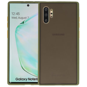 BAOHU Hoesje Geschikt voor de Samsung Galaxy Note 10 Plus - Hard Case Backcover Telefoonhoesje - Groen
