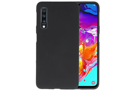 BAOHU Hoesje Geschikt voor de Samsung Galaxy A70s - Backcover Color Telefoonhoesje - Zwart