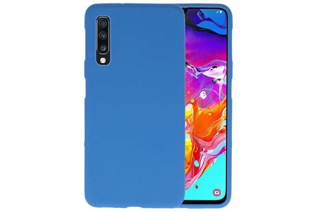 BAOHU Hoesje Geschikt voor de Samsung Galaxy A70s - Backcover Color Telefoonhoesje - Navy