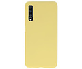 BAOHU Hoesje Geschikt voor de Samsung Galaxy A70s - Backcover Color Telefoonhoesje - Geel