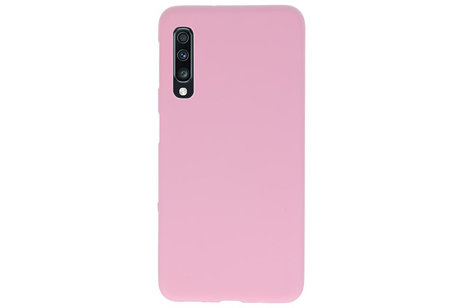 BAOHU Hoesje Geschikt voor de Samsung Galaxy A70s - Backcover Color Telefoonhoesje - Roze