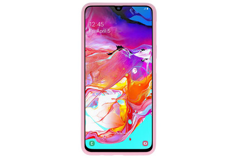 BAOHU Hoesje Geschikt voor de Samsung Galaxy A70s - Backcover Color Telefoonhoesje - Roze